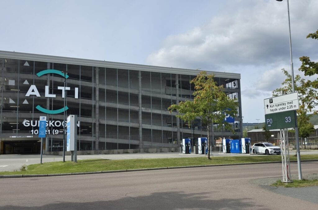 Parkeringshuset ved Gulskogen Shoppingcenter