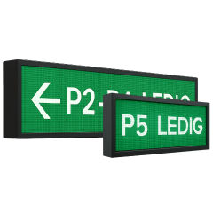 Sensade digital parking signs showing available spaces