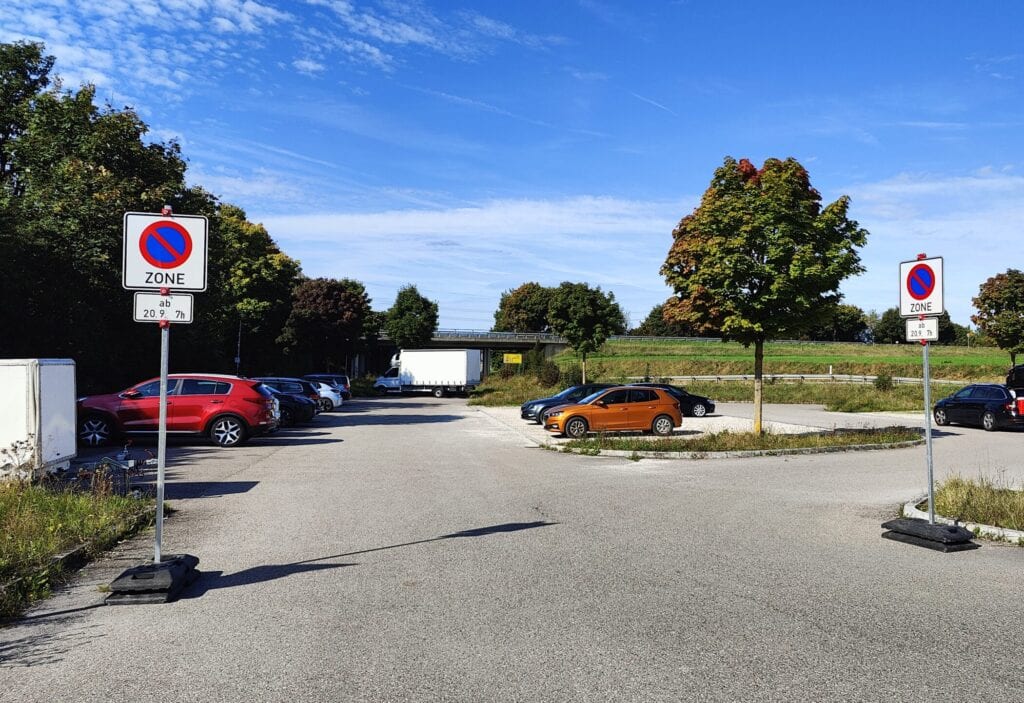 Carpool parking site in Baden-Württemberg with in-ground sensors
