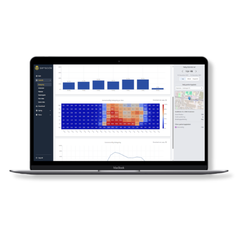Sensade parking dashboard on a laptop