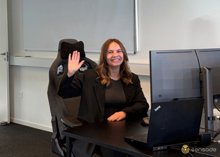 Gunnbrit Patursson, Key Account Manager at Sensade, at her desk
